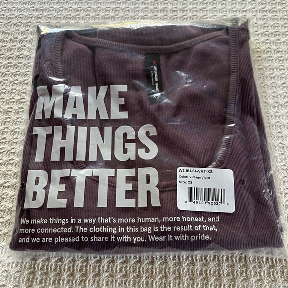 American Giant Stretch Luxe Rib Long sleeve Square neck women’s size XS - Picture 3 of 3